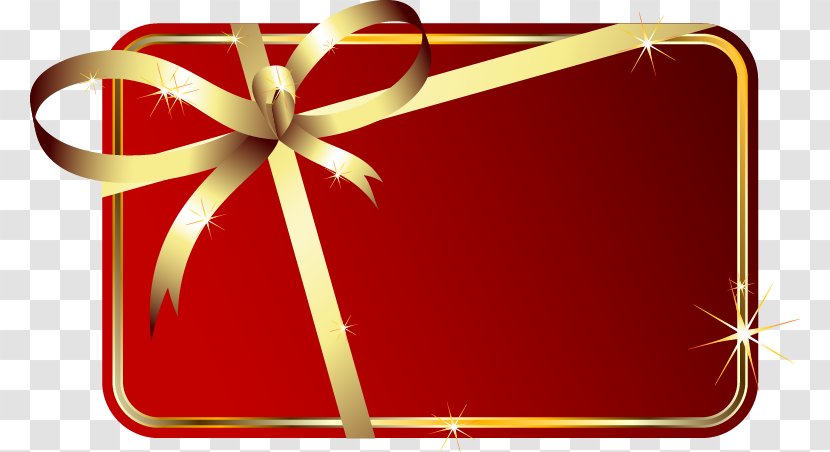 Santa Claus Christmas Gift Ribbon - Red Bow Card Transparent PNG