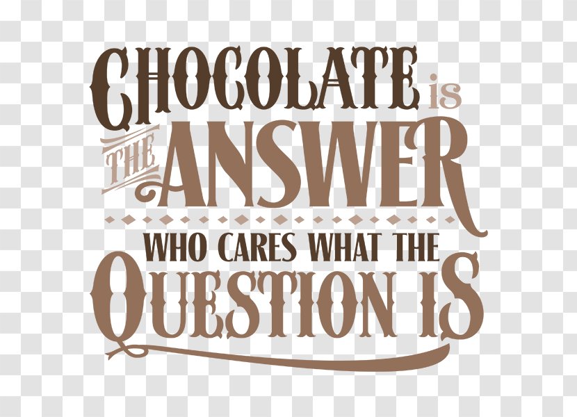 Brand Font Logo Text Messaging - Chocolate Stress Quotes Transparent PNG