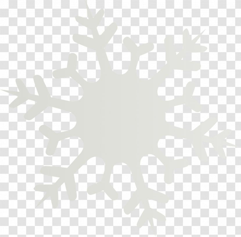 White Pattern - Symmetry - Cartoon Gray Snowflake Transparent PNG
