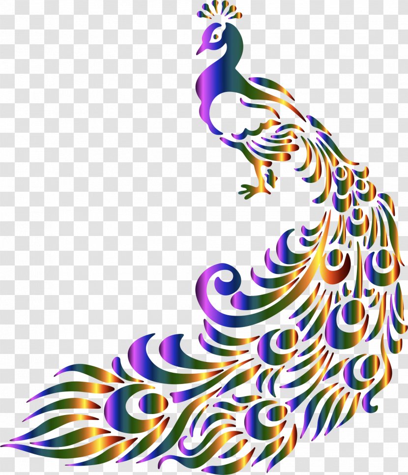 Peafowl Black Clip Art - Cartoon - Peacock Transparent Images Transparent PNG