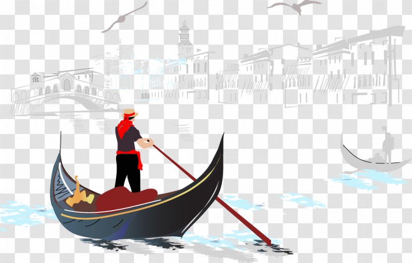 Venice Gondola Illustration - Shutterstock - Water Boat World Transparent PNG