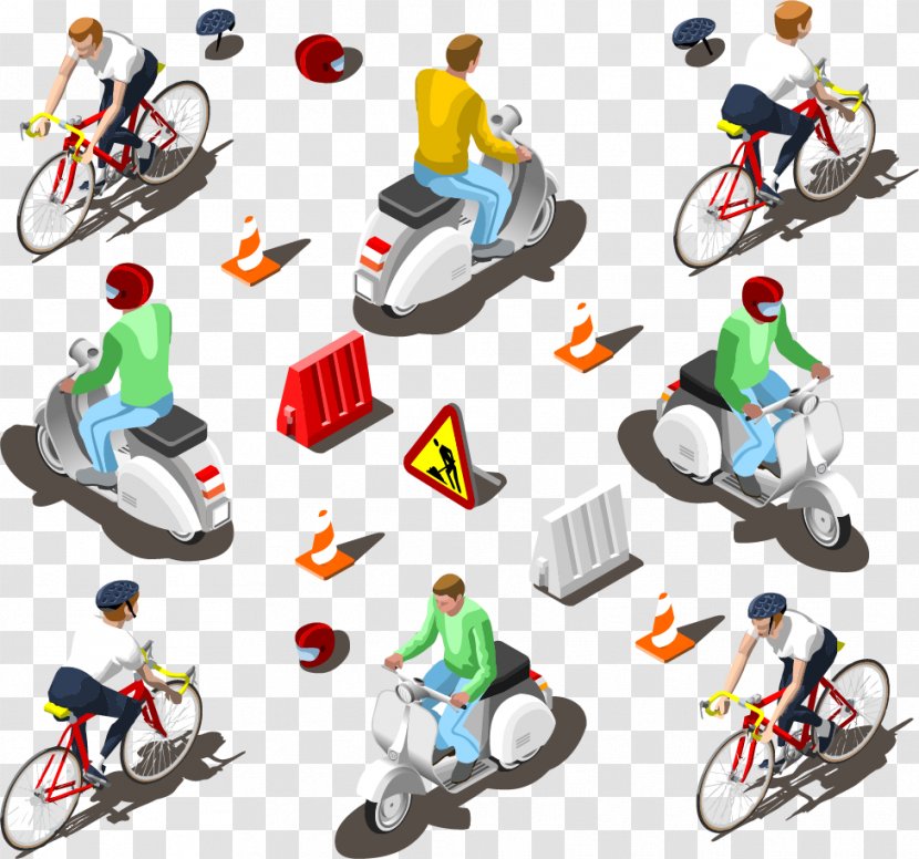 Euclidean Vector Bicycle Pedal Clip Art - Vehicle - Road Signs And Safe Driving Transparent PNG