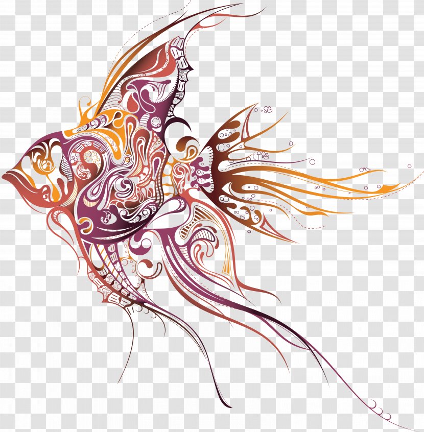 Tattoo Artist Fish Drawing Clip Art - Wing Transparent PNG