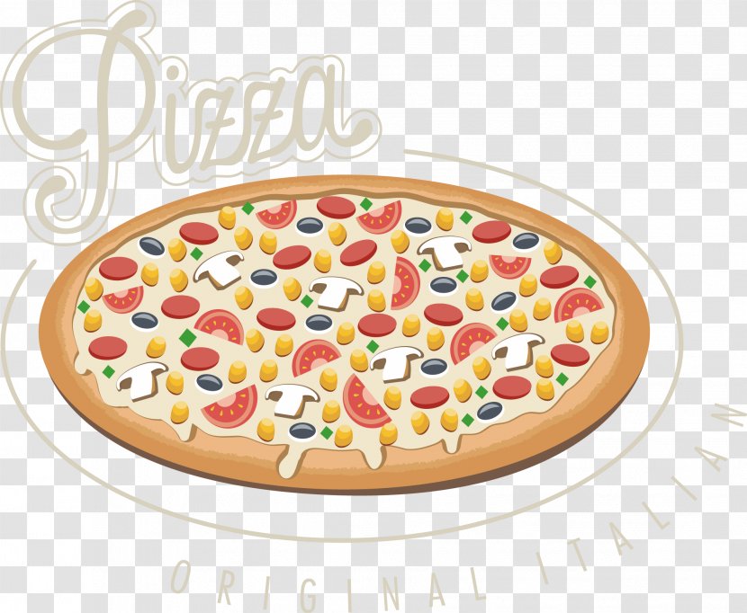 Pizza Hamburger Fast Food - Cuisine - PIZZA Vector Transparent PNG