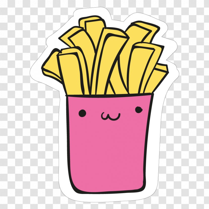 French Fries Junk Food Deep Frying Clip Art - Sticker - Cute Things Transparent PNG