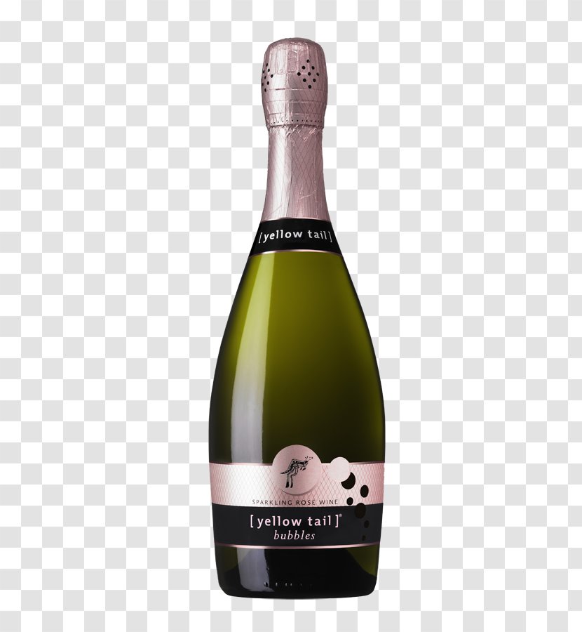 Rosé Sparkling Wine Champagne Merlot - Yellow Tail - Bubble Transparent PNG
