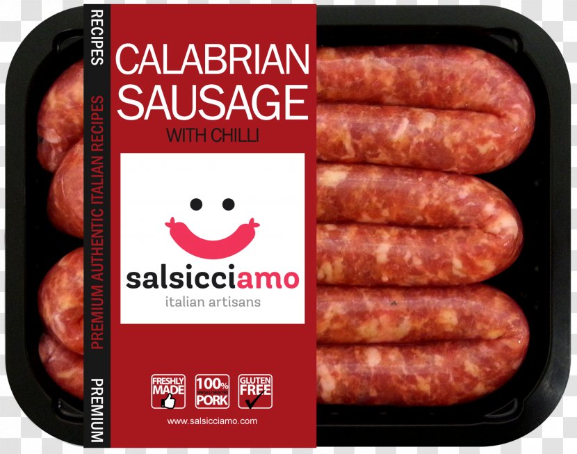 Bratwurst Italian Cuisine Salami Sausage 'Nduja Transparent PNG
