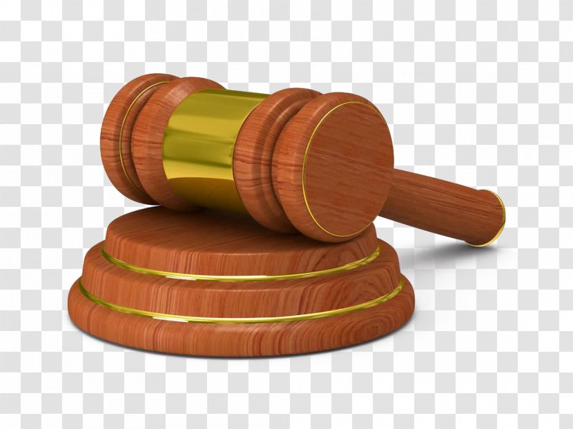 Hammer Gavel Auction Stock Photography Judge - Gold Wooden Transparent PNG