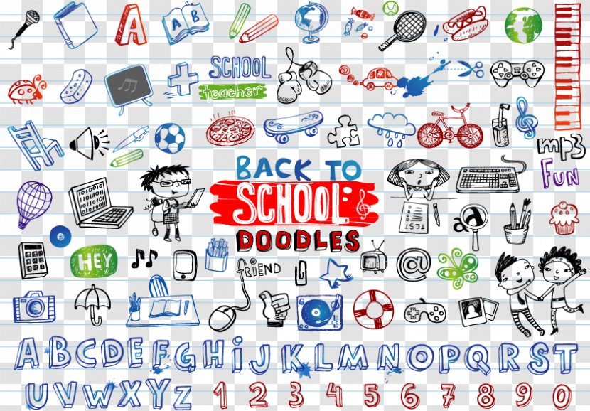 Doodle Drawing Illustration - Heart - Hand-drawn Element Vector Material Downloaded Back To School, Transparent PNG