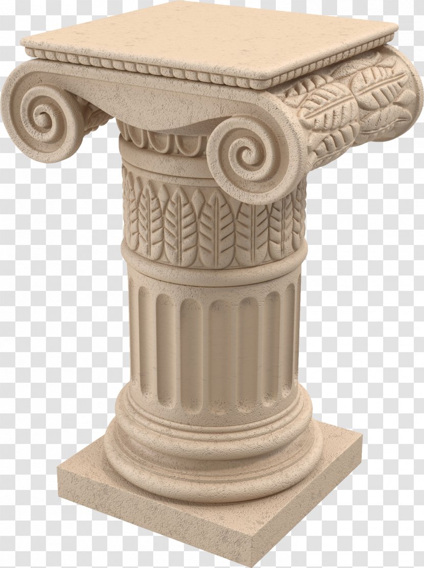 Column Ionic Order 3D Modeling Computer Graphics Capital - Structure Transparent PNG