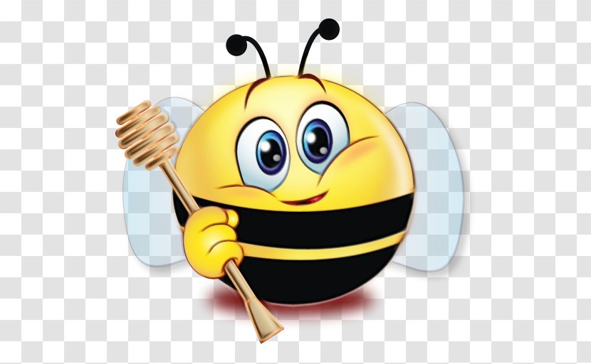 Bee Emoji - Happy Pollinator Transparent PNG