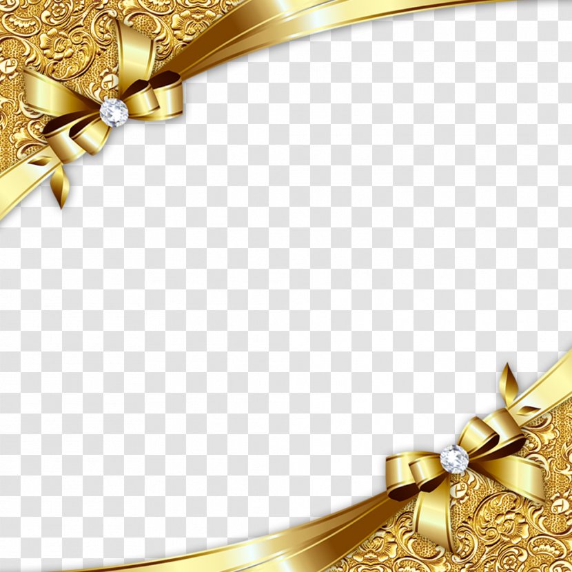 Gold - Edge - Diagonal Border Transparent PNG