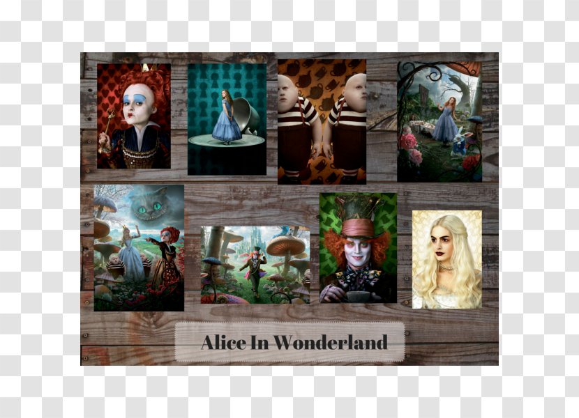 Alice In Wonderland Collage Art Painting Poster - Tim Burton - Postcrossing Transparent PNG