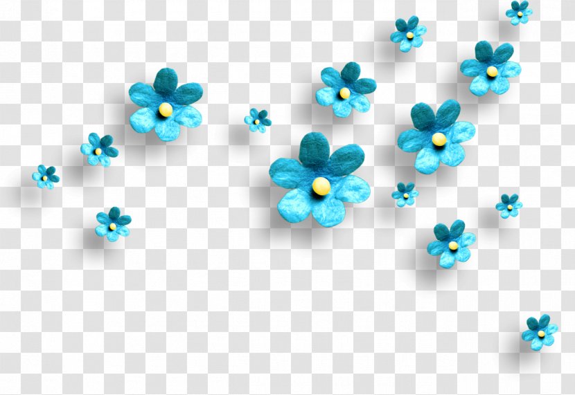 Blue-green Flower - Green - Blue Flowers Transparent PNG