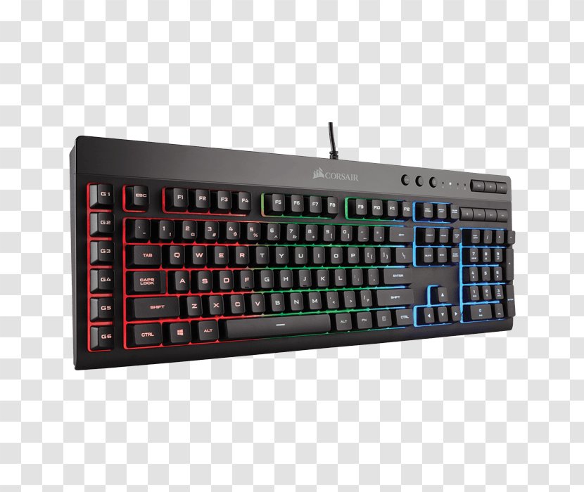 Computer Keyboard Corsair Gaming K55 RGB Keypad Color Model Backlight - Electronics - Rebate Transparent PNG