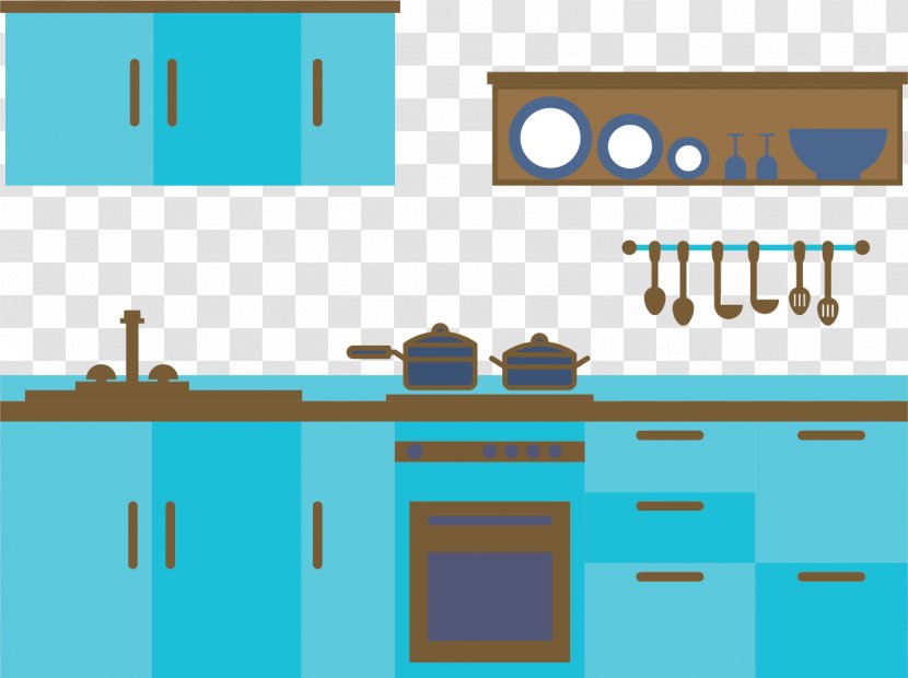Kitchen House Apartment - Organization - Blue Central Transparent PNG