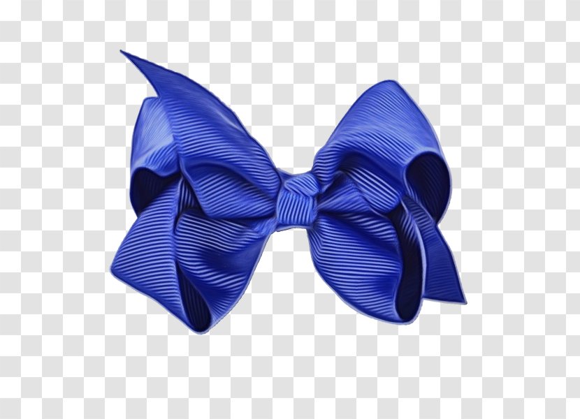 Ribbon Bow - Electric Blue - Knot Hair Tie Transparent PNG