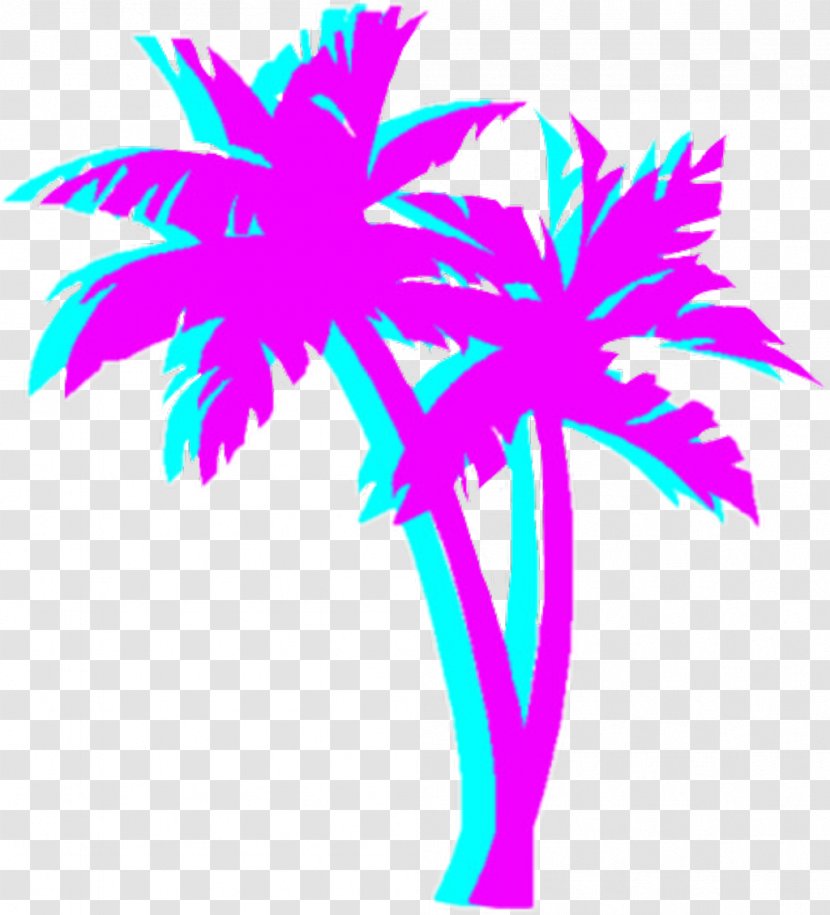 Clip Art Vaporwave Palm Trees Vector Graphics - Cdr - Tumblr Transparent PNG