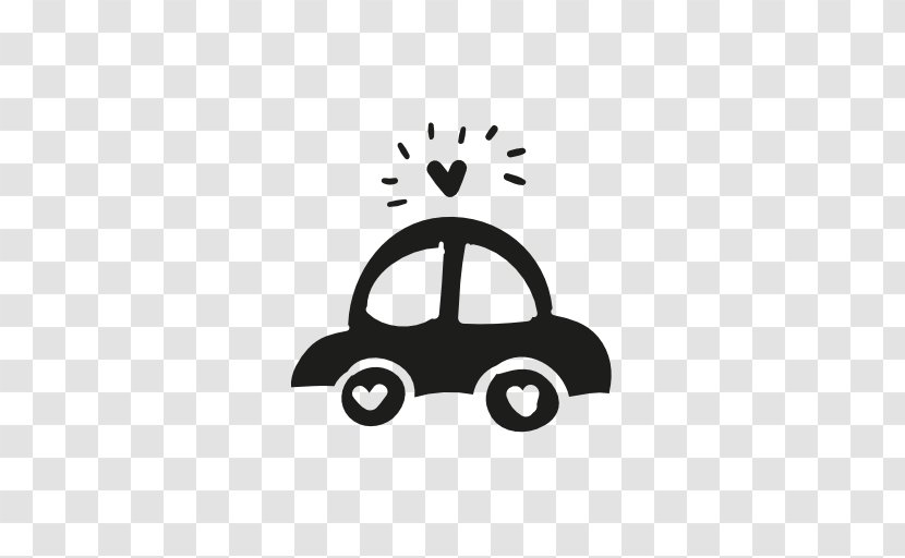 Car Falling In Love Romance - Black And White - Symbol Transparent PNG
