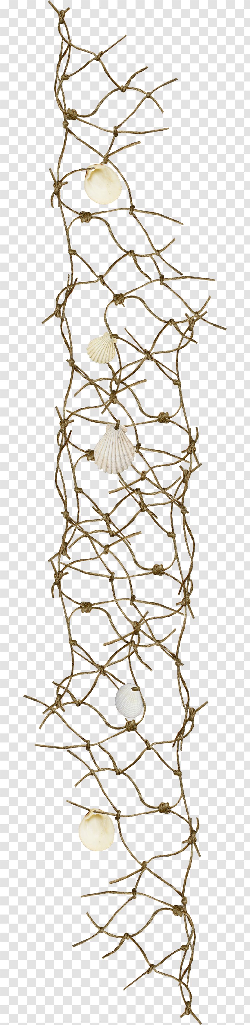 Fishing Net Rope Clip Art - Twig - Brown Nets Scallop Transparent PNG