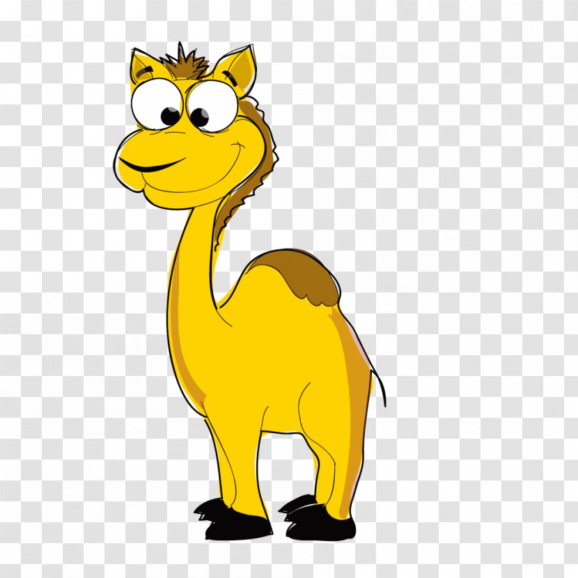 Baby Giraffes Camel Clip Art - Vector Cute Little Yellow Transparent PNG