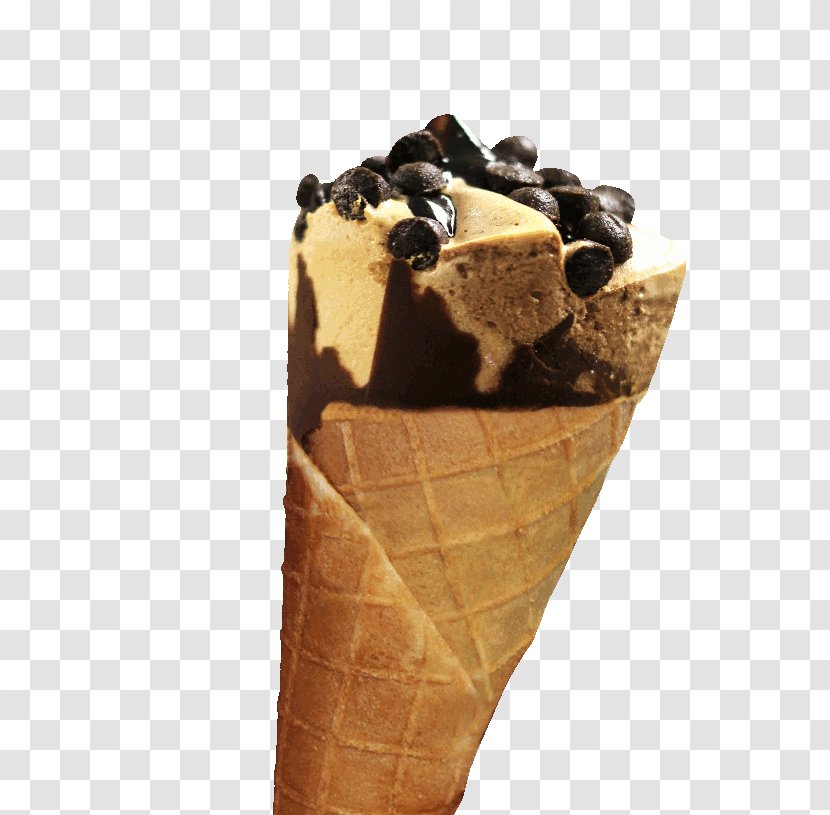 Chocolate Ice Cream Gelato Cones - Food Transparent PNG