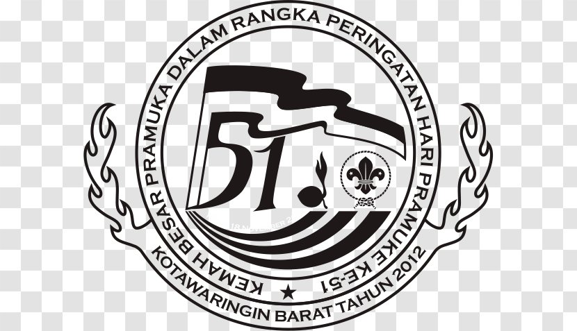 Logo Kwartir Cabang Gerakan Pramuka Indonesia Camping - Line Art - Karang Taruna Transparent PNG