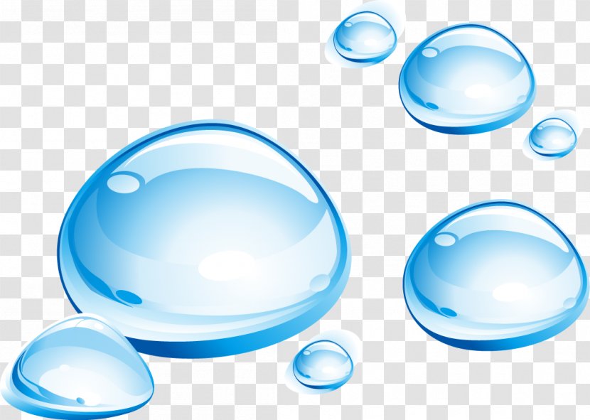Drop Water Vecteur - Blue - Fine Droplets Transparent PNG