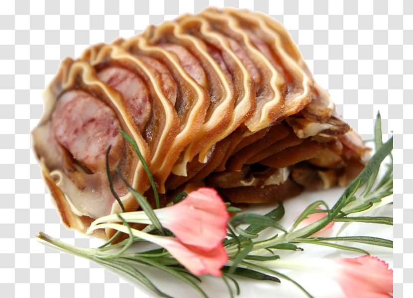 Chinese Cuisine Red Cooking Pigs Ear Cantonese Ham - Halogen Pig Transparent PNG