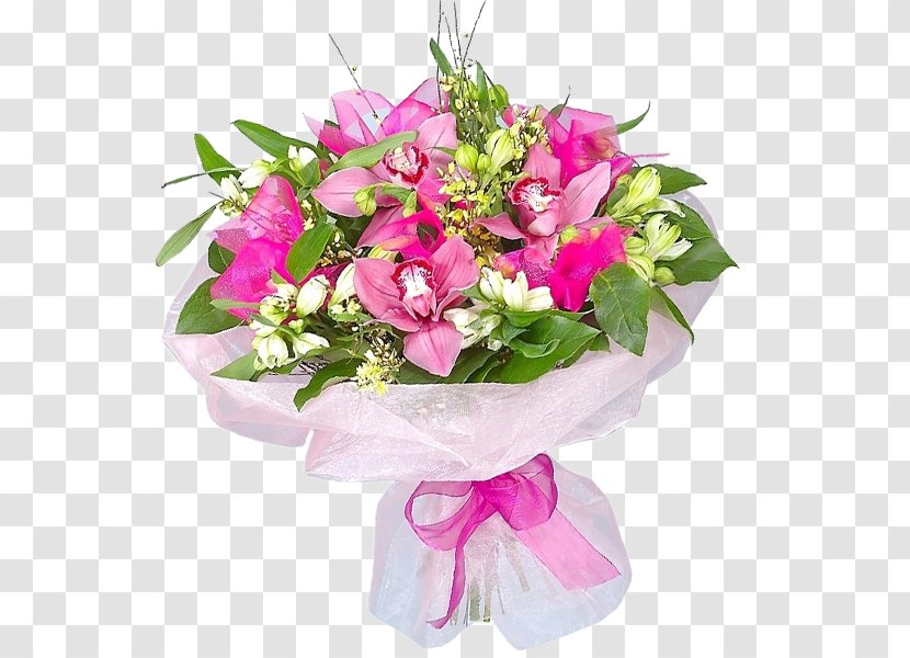 Flower Bouquet Floristry Delivery Seattle Flowers - Magenta - Of Orchids Transparent PNG