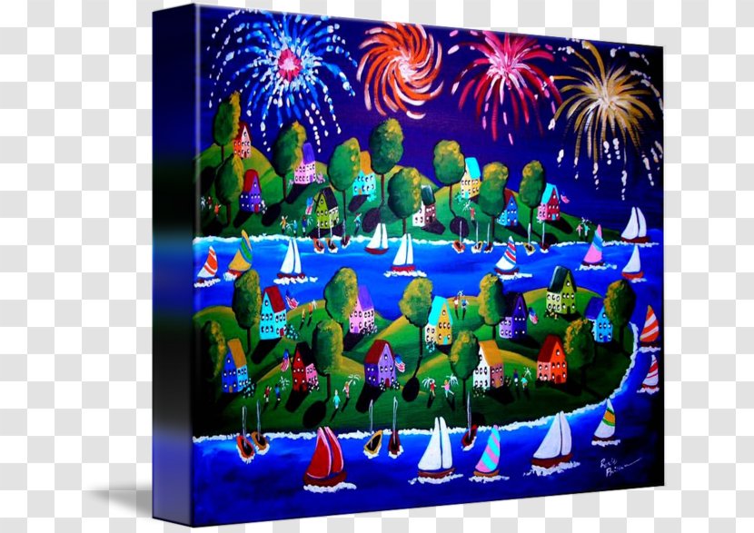 Majorelle Garden Art Blue Game Gallery Wrap - Video - Paper Firework Transparent PNG