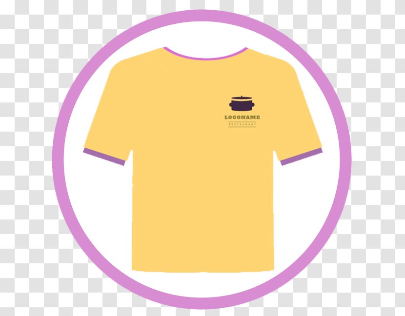 T-shirt Logo Product Sleeve Clip Art - Yellow - Tshirt Transparent PNG