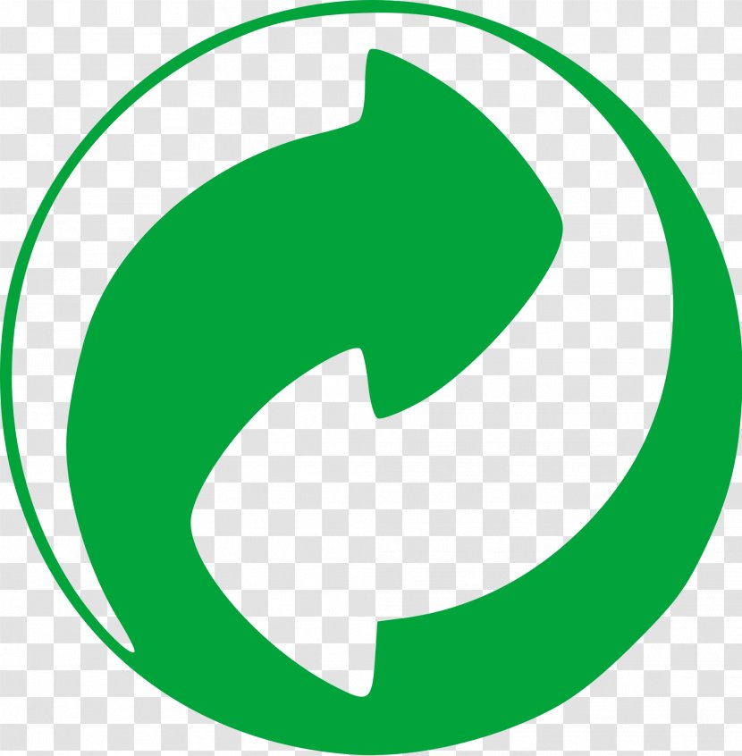 Green Dot Recycling Symbol Packaging And Labeling Clip Art - Area - Printable Transparent PNG