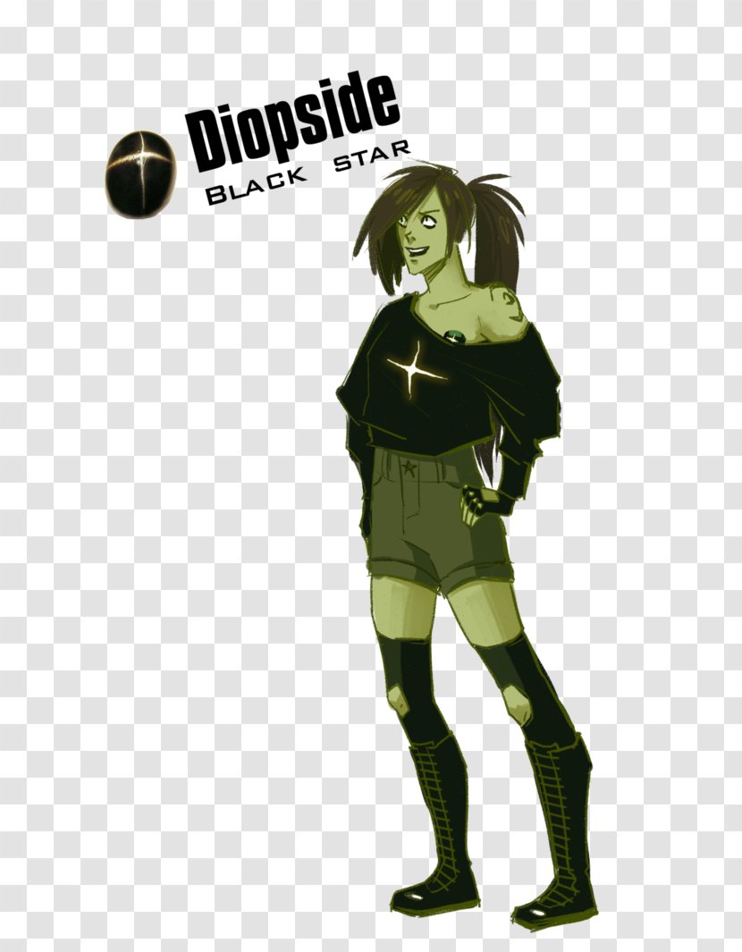 Costume Illustration Cartoon Character Fiction - Black Star Diopside Transparent PNG