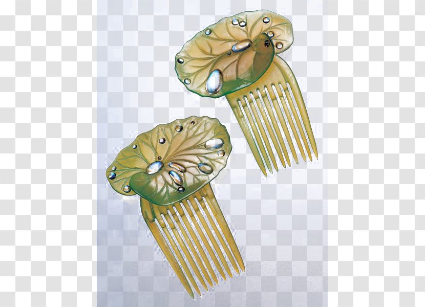 Comb Musxe9e Des Arts Dxe9coratifs, Paris Hairpin Kanzashi - Material - Lotus Combs Transparent PNG