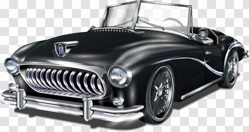 Classic Car Background - Antique - Hot Rod Convertible Transparent PNG