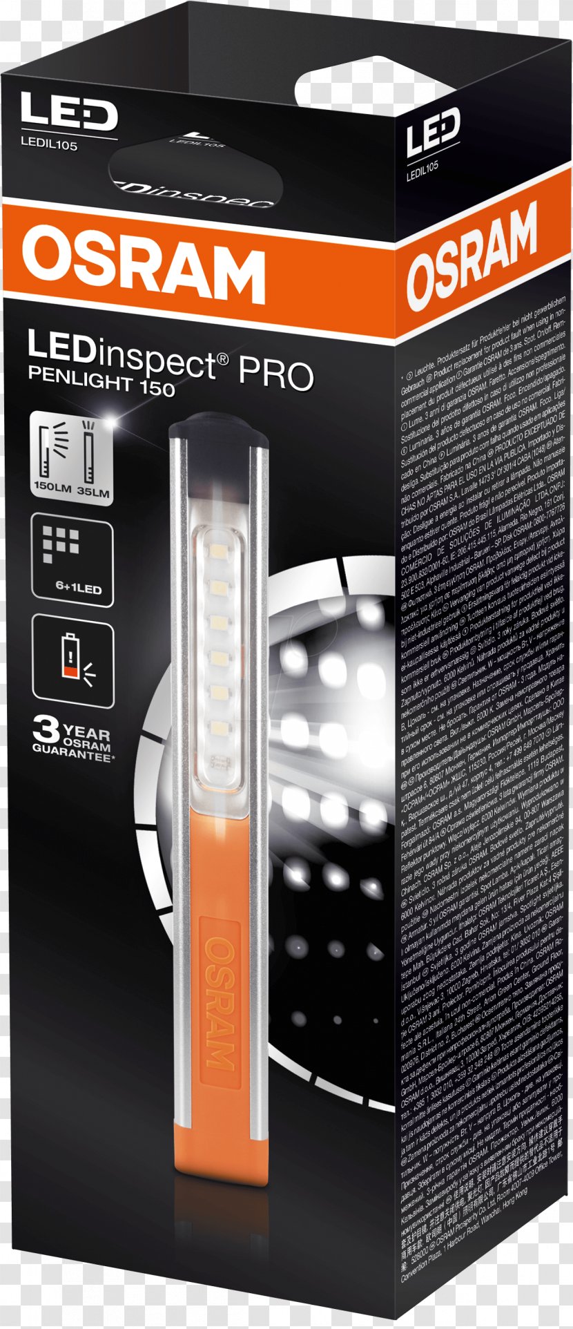 Light-emitting Diode Flashlight Osram Lantern - Portable Mini Light Led Transparent PNG