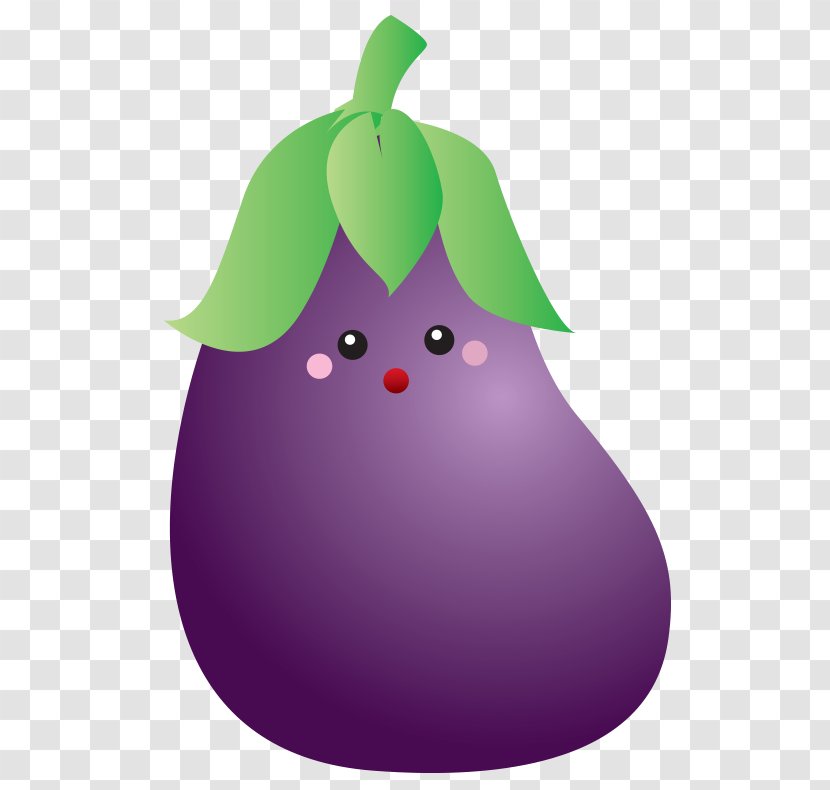 Fruit Vegetable Pumpkin Food - Eggplant - Cute Cartoon Transparent PNG