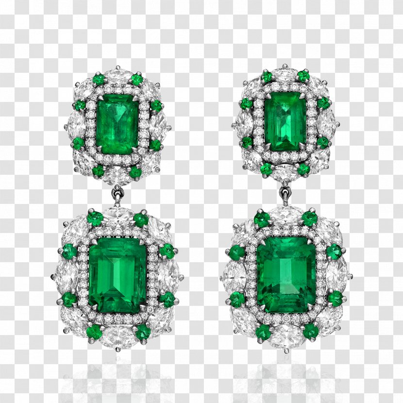 Earring Jewellery Gemstone Emerald Birthstone - Fashion Accessory Transparent PNG