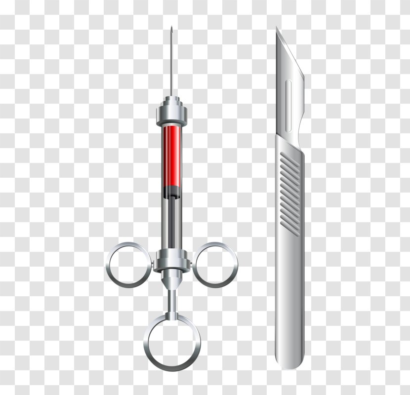 Physician Scalpel Illustration - Medical Device - Syringes And Knives Transparent PNG