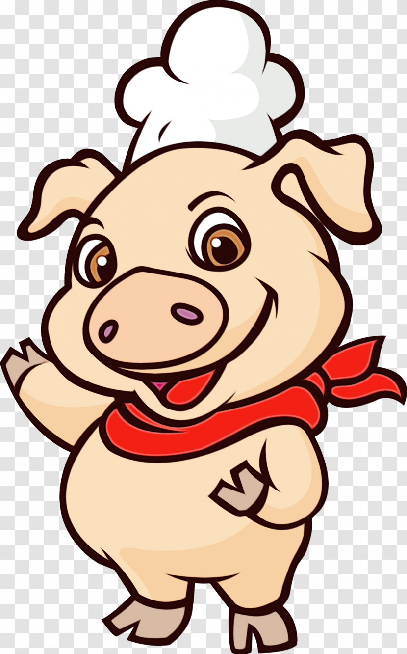 Cartoon Suidae Snout Happy Pleased Transparent PNG
