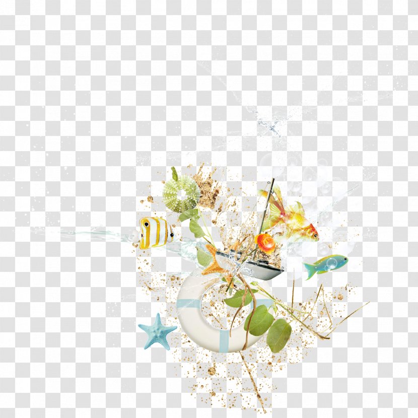 Sea Clip Art - Floral Design Transparent PNG