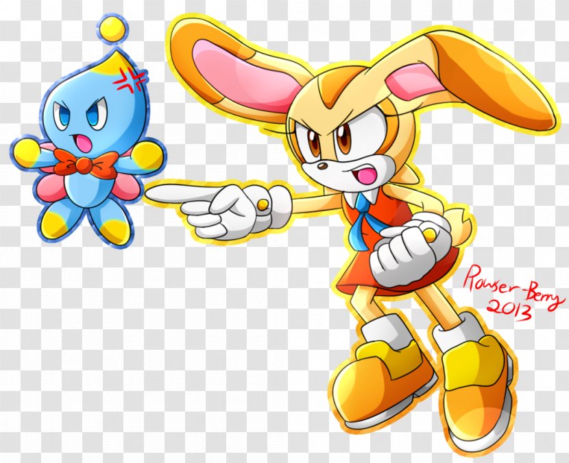 Cream The Rabbit Sonic Colors Tails - Cheese - Dark Transparent PNG
