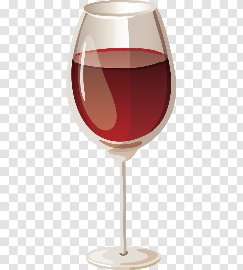 Red Wine Cocktail Beer Alcoholic Beverage - Cartoon Glasses Transparent PNG