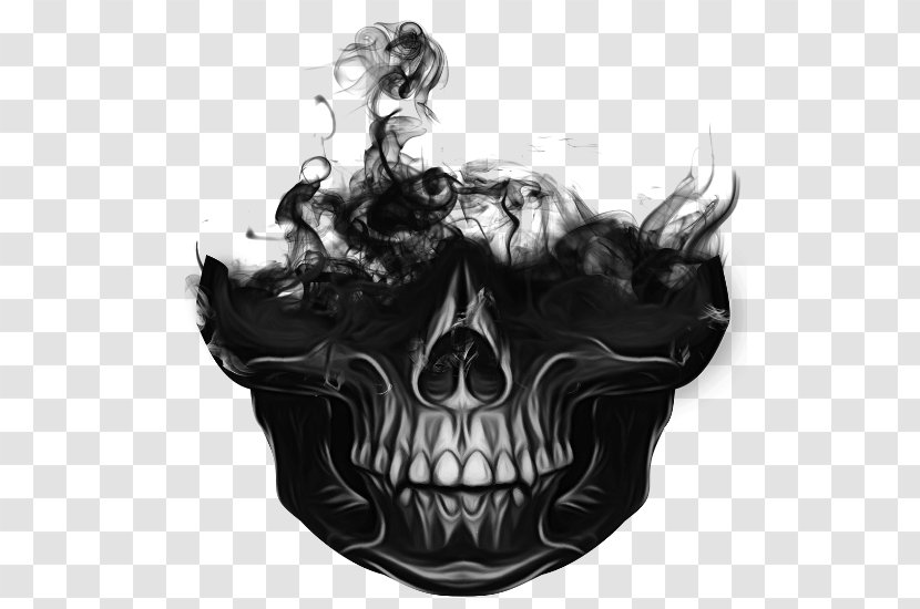 Smoke Cartoon - Bone - Blackandwhite Transparent PNG