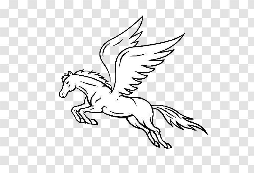 Horse Pegasus White Illustration Transparent PNG