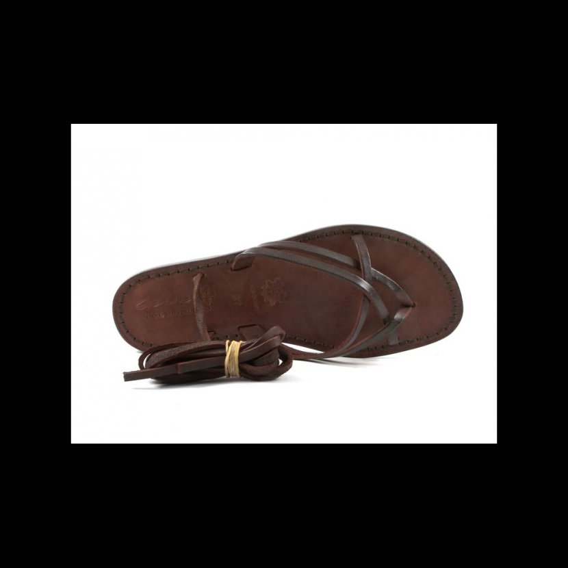 Suede Leather Shoe Flip-flops Sandal - Dark Brown Flat Shoes For Women Transparent PNG