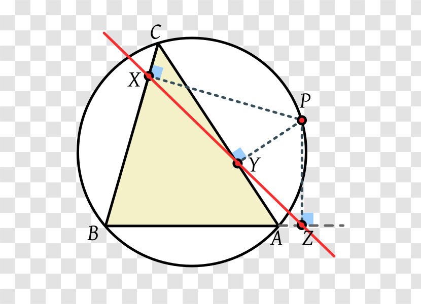 Triangle Point Simson Line Geometry - Area Transparent PNG