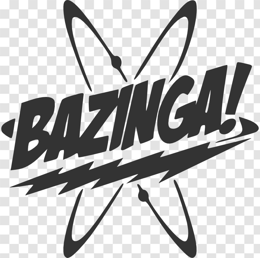 Sheldon Cooper Bazinga Decal Sticker - Poster - Monochrome Transparent PNG