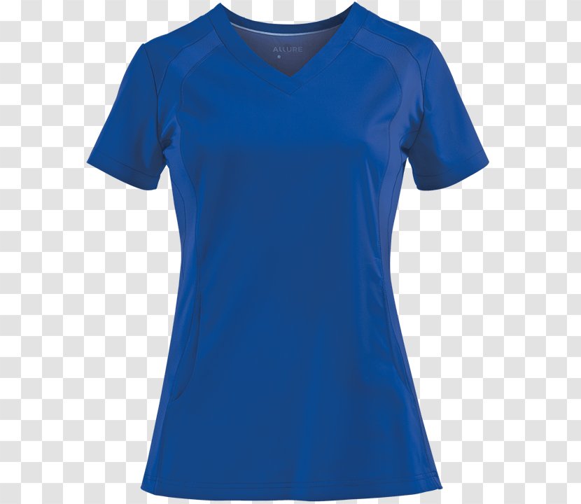 T-shirt Blue Polo Shirt Sleeve Collar - Azure Transparent PNG